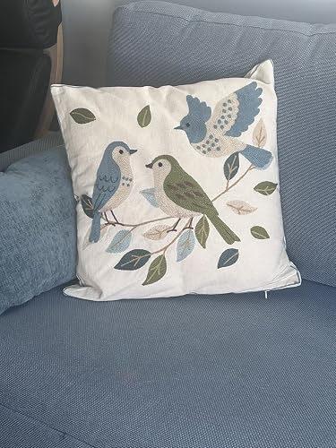 Floral pillow cover styled on an accent chair